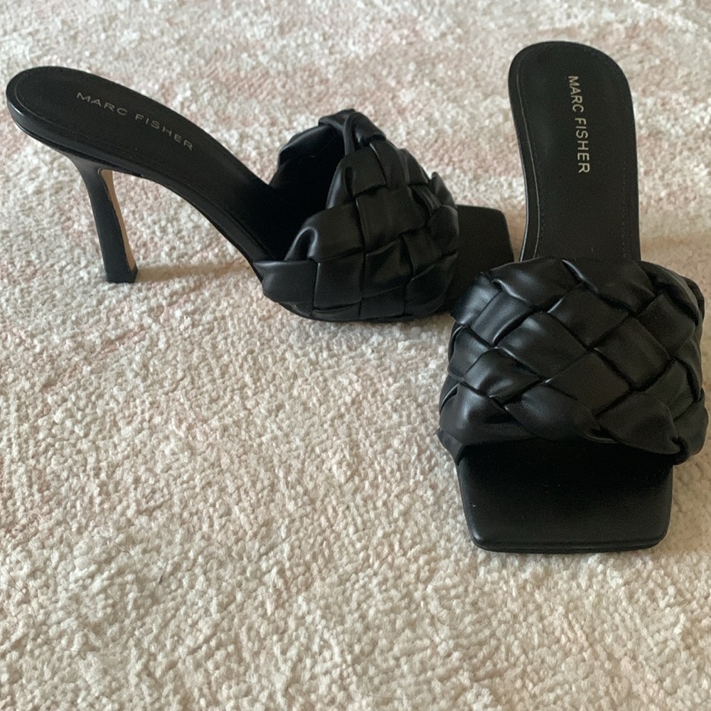 Mark Fisher Square Toe Mules - Braid Detail - size 7.5